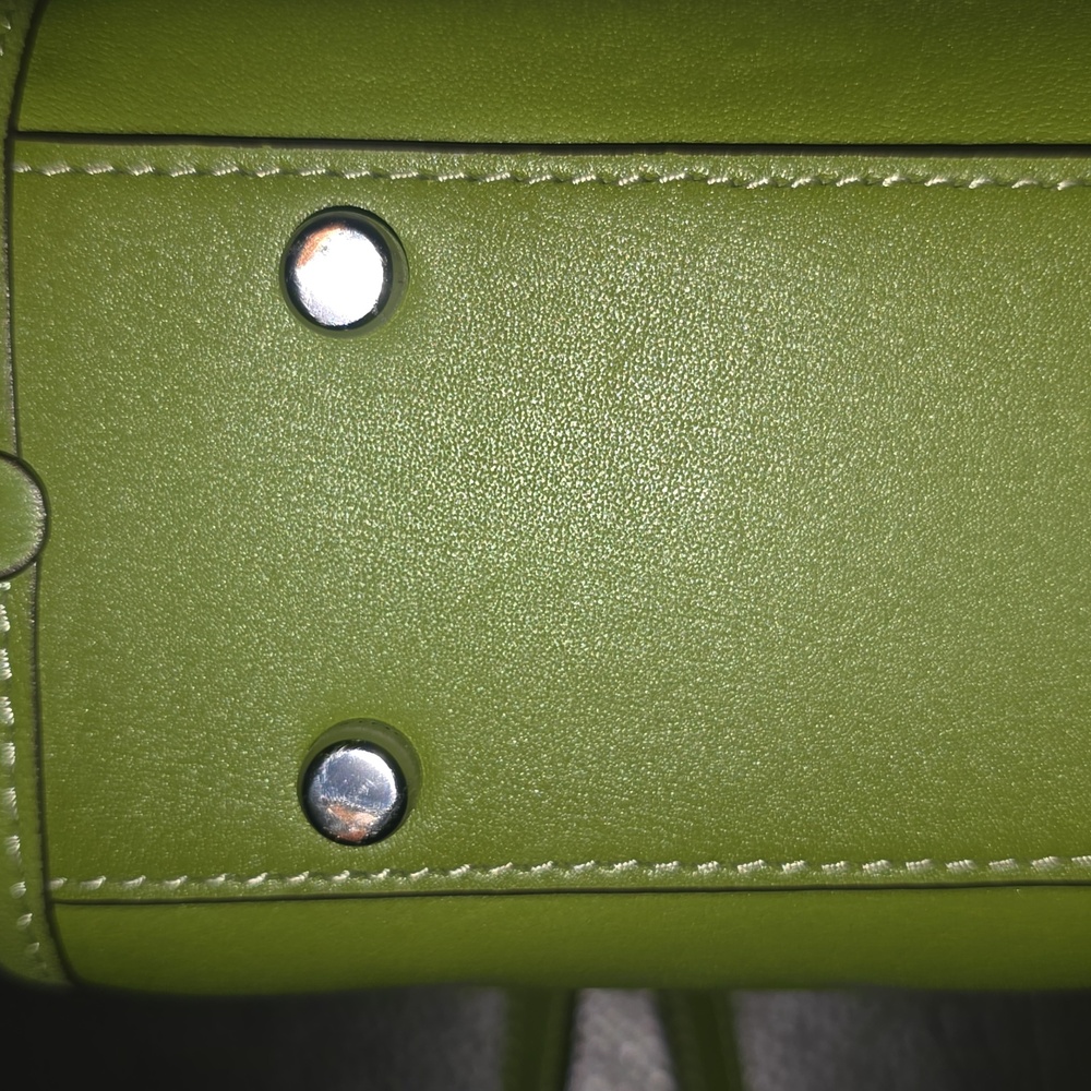 Coach Avocado Green Leather Shoulder Bag - Picture 8 of 12
